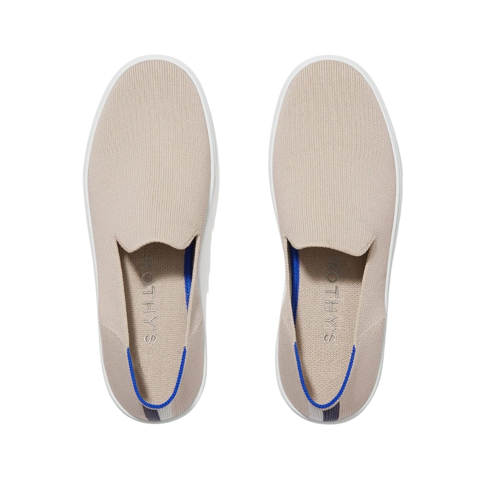 Rothys The Original Slip On Shoes Womens 5.5 Flats Sand Knit Casual Comfort